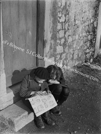 SCHOOL GIRLS  ON DOOR STEP